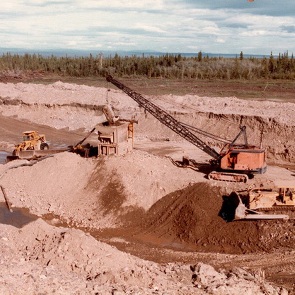 Historic placer-mining operation