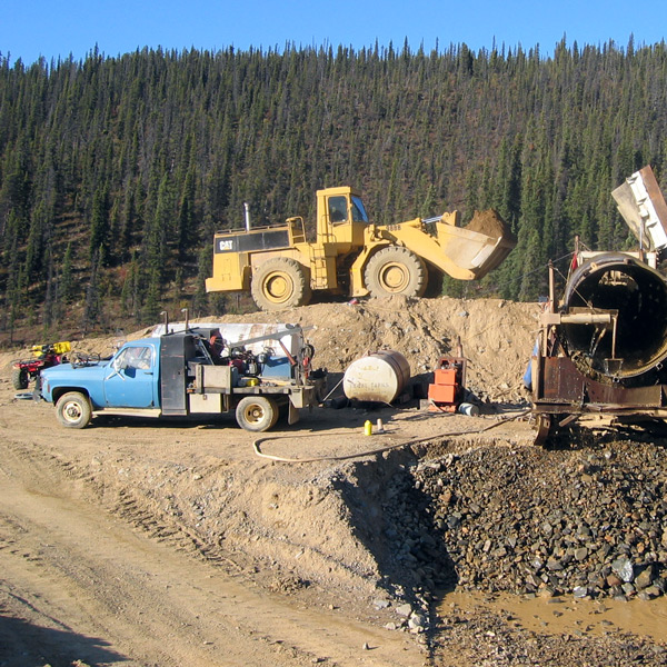 Historic placer-mining operation